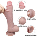 8.46in Good Silicone Flexible Dildo With Moving Foreskin