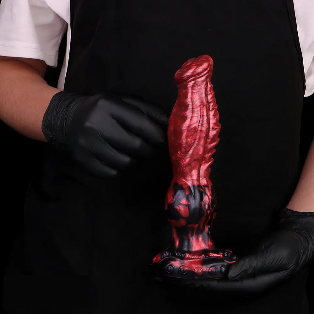 8.46in Knotted Silicone Big Animal Monster Odd Dildo Orgasm Device