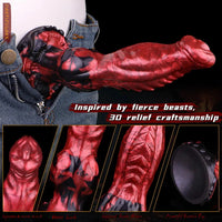 8.46in Knotted Silicone Big Animal Monster Odd Dildo Orgasm Device