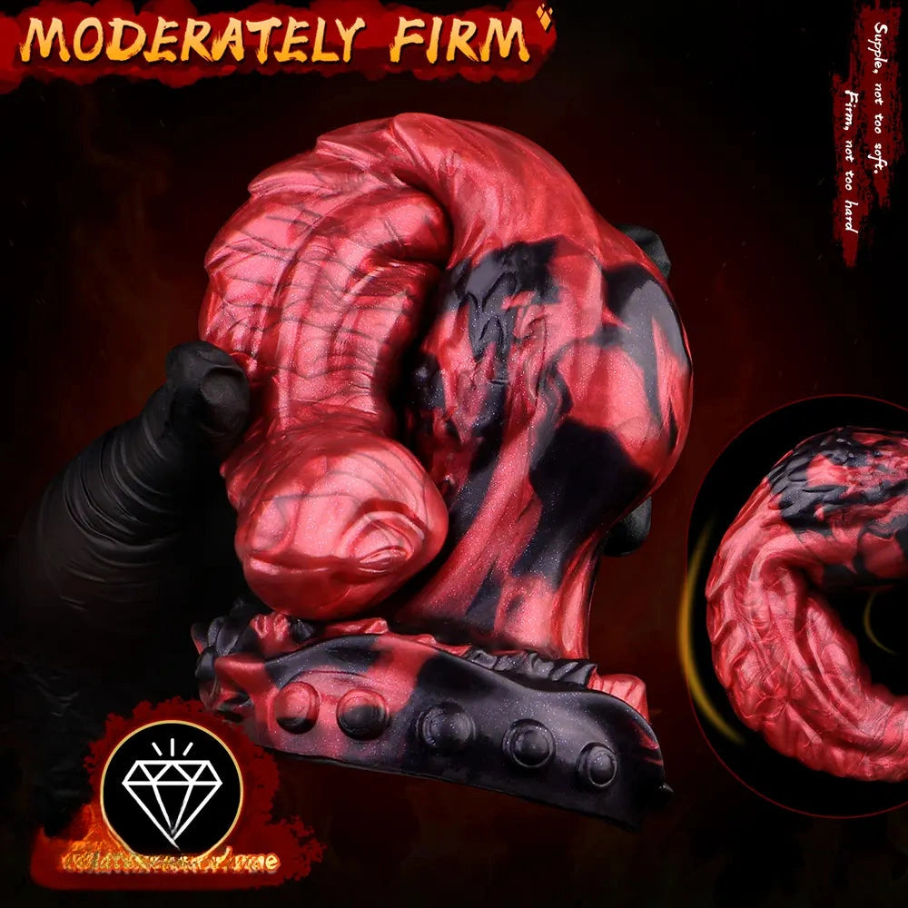 8.46in Knotted Silicone Big Animal Monster Odd Dildo Orgasm Device