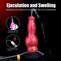 8.46in Knotted Silicone Soft Big Dog Ejaculating Dildo Penis Sex Toy For Women