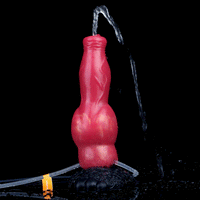 8.46in Knotted Silicone Soft Big Dog Ejaculating Dildo Penis Sex Toy For Women