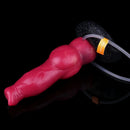 8.46in Knotted Silicone Soft Big Dog Ejaculating Dildo Penis Sex Toy For Women