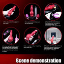 8.46in Knotted Silicone Soft Big Dog Ejaculating Dildo Penis Sex Toy For Women