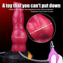 8.46in Knotted Silicone Soft Big Dog Ejaculating Dildo Penis Sex Toy For Women