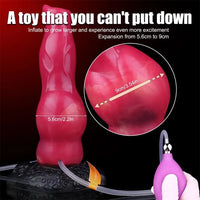 8.46in Knotted Silicone Soft Big Dog Ejaculating Dildo Penis Sex Toy For Women