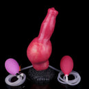 8.46in Knotted Silicone Soft Big Dog Ejaculating Dildo Penis Sex Toy For Women
