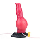 8.46in Knotted Silicone Soft Big Dog Ejaculating Dildo Penis Sex Toy For Women