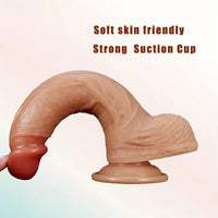8.46in Lifelike Big G-Spot Stimulation Dildo With Suction Cup For Hands-Free