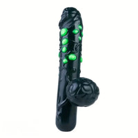 8.46in Liquid Silicone Soft Fantasy Spiked Handle Dildo Private Masturbator