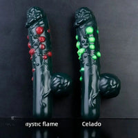 8.46in Liquid Silicone Soft Fantasy Spiked Handle Dildo Private Masturbator