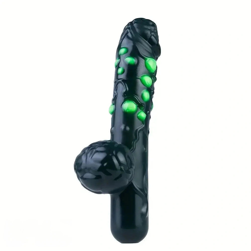 8.46in Liquid Silicone Soft Fantasy Spiked Handle Dildo Private Masturbator