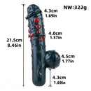 8.46in Liquid Silicone Soft Fantasy Spiked Handle Dildo Private Masturbator