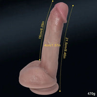 8.46in Liquid Silicone Soft Super Realistic Dildo Stimulate Vagina Sex Toy
