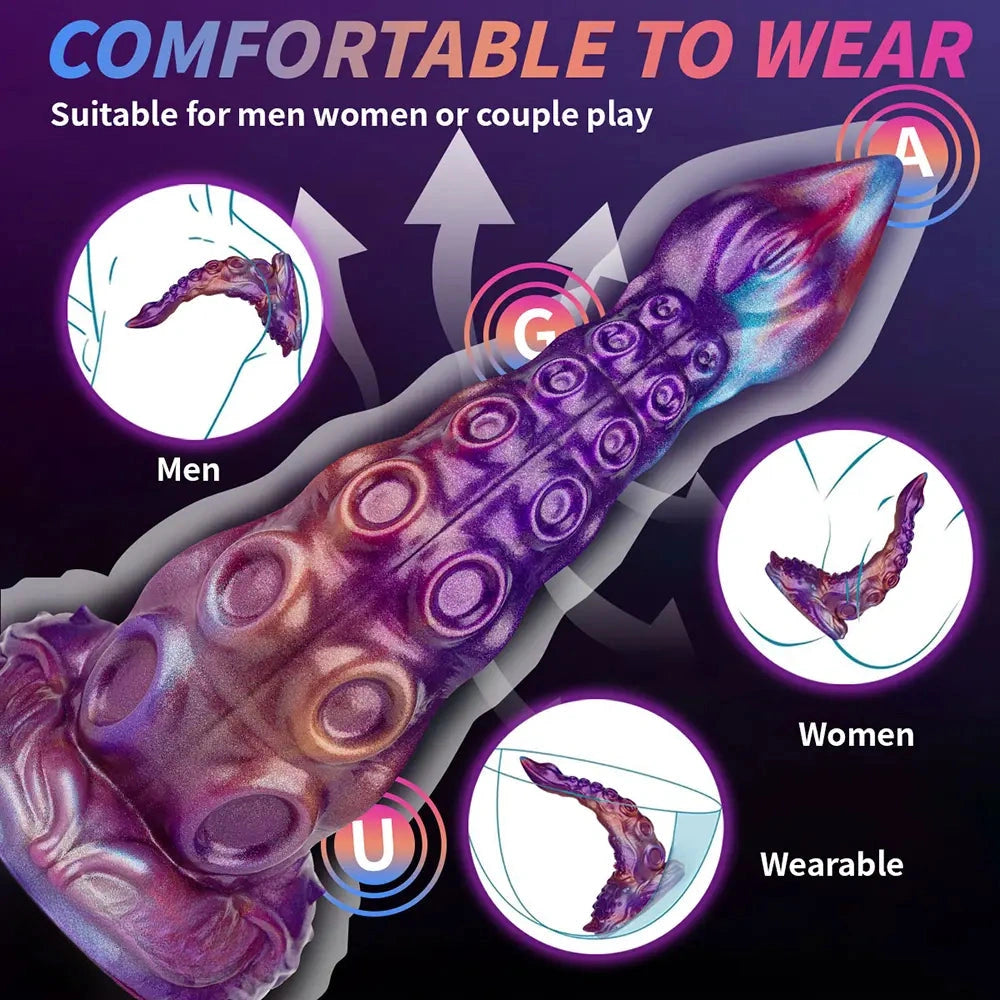 8.46in Monster Tentacle Silicone Soft Dildo Perfect For Beginners Cock