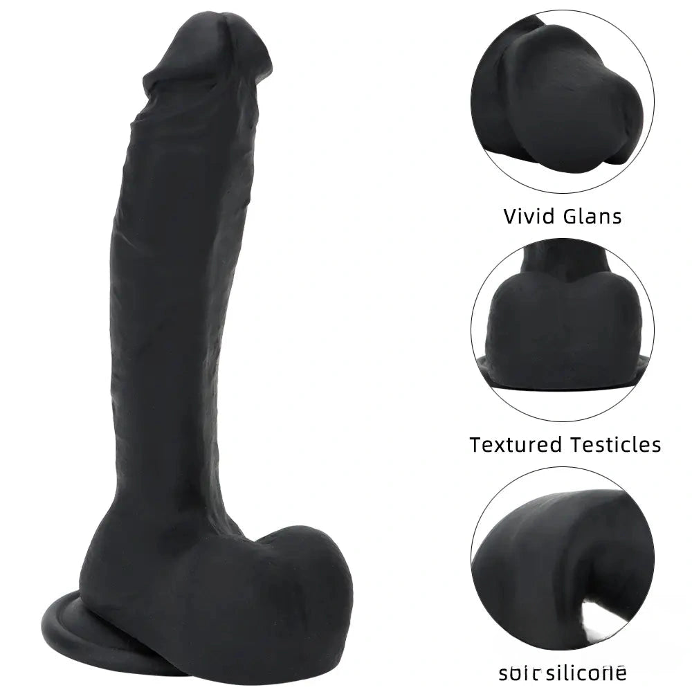 8.46in Premium Silicone Soft Mixed Color Dildo For Anal Sex Masturbation