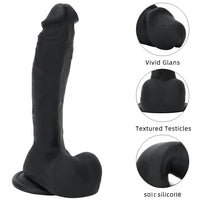 8.46in Premium Silicone Soft Mixed Color Dildo For Anal Sex Masturbation