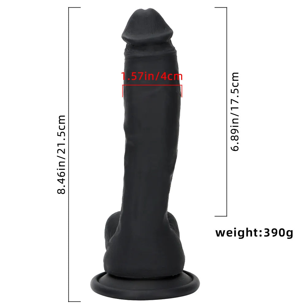 8.46in Premium Silicone Soft Mixed Color Dildo For Anal Sex Masturbation