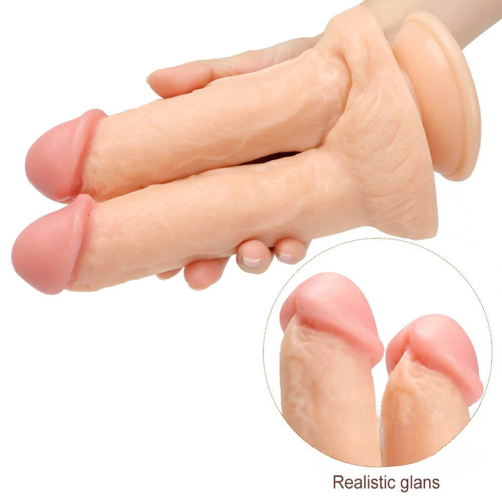 8.46in Real Looking Dual Heads Dildo For Anal Vaginal Sex