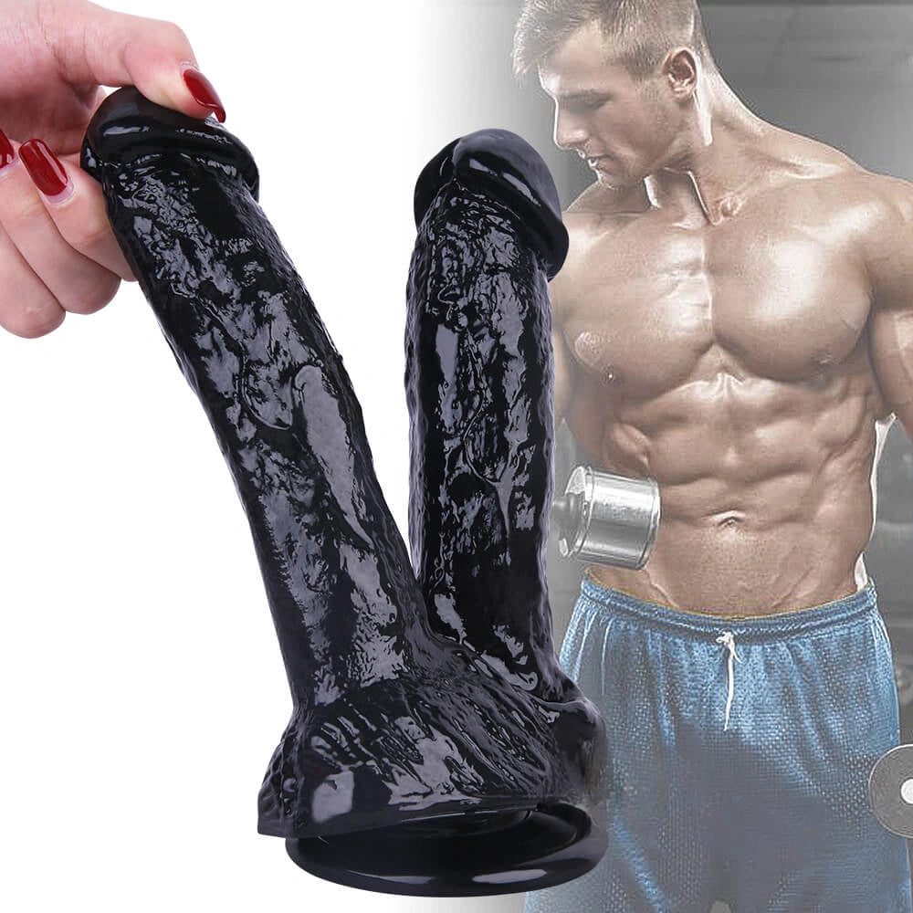 8.46in Real Looking Dual Heads Dildo For Anal Vaginal Sex