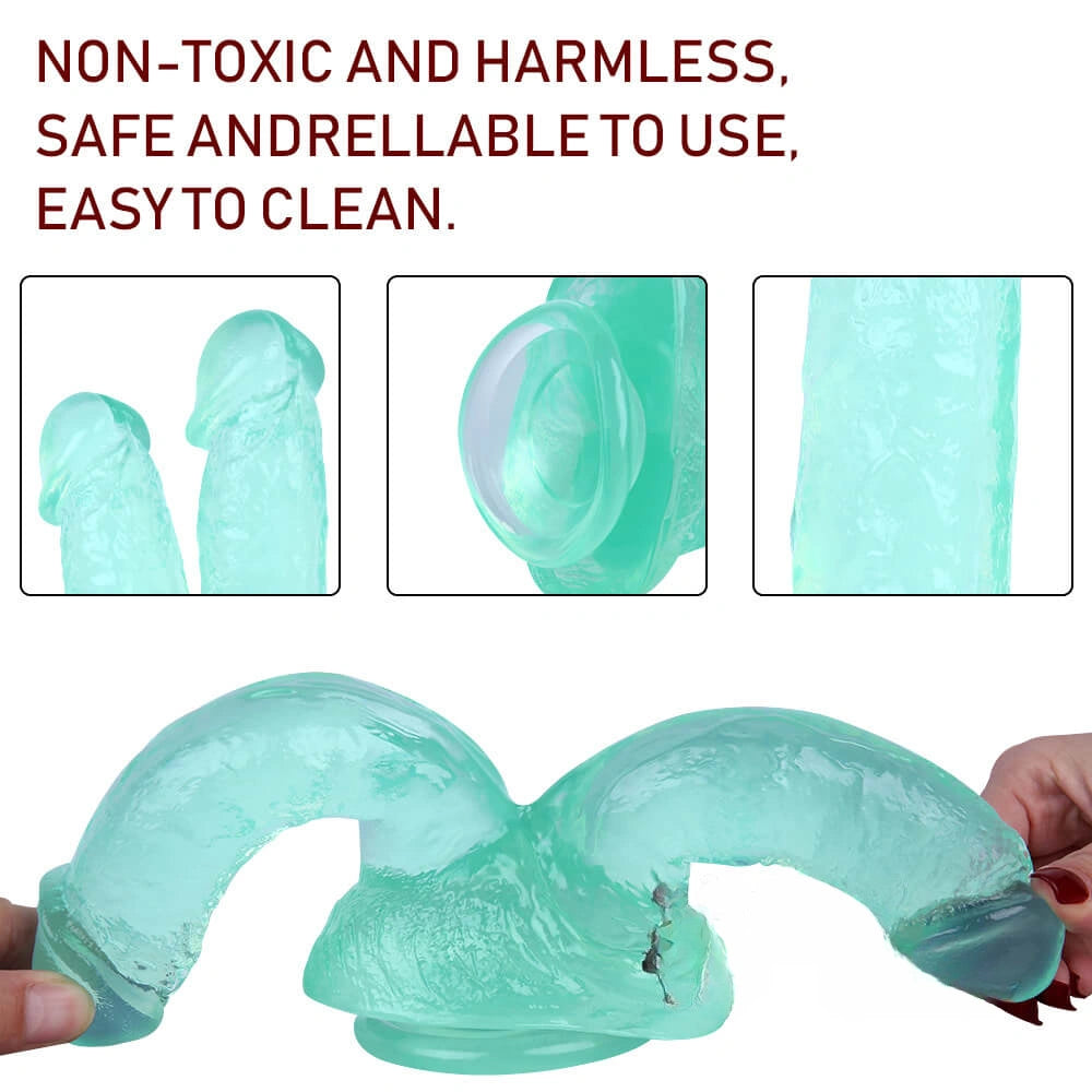 8.46in Real Looking Dual Heads Dildo For Anal Vaginal Sex
