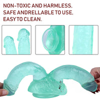 8.46in Real Looking Dual Heads Dildo For Anal Vaginal Sex