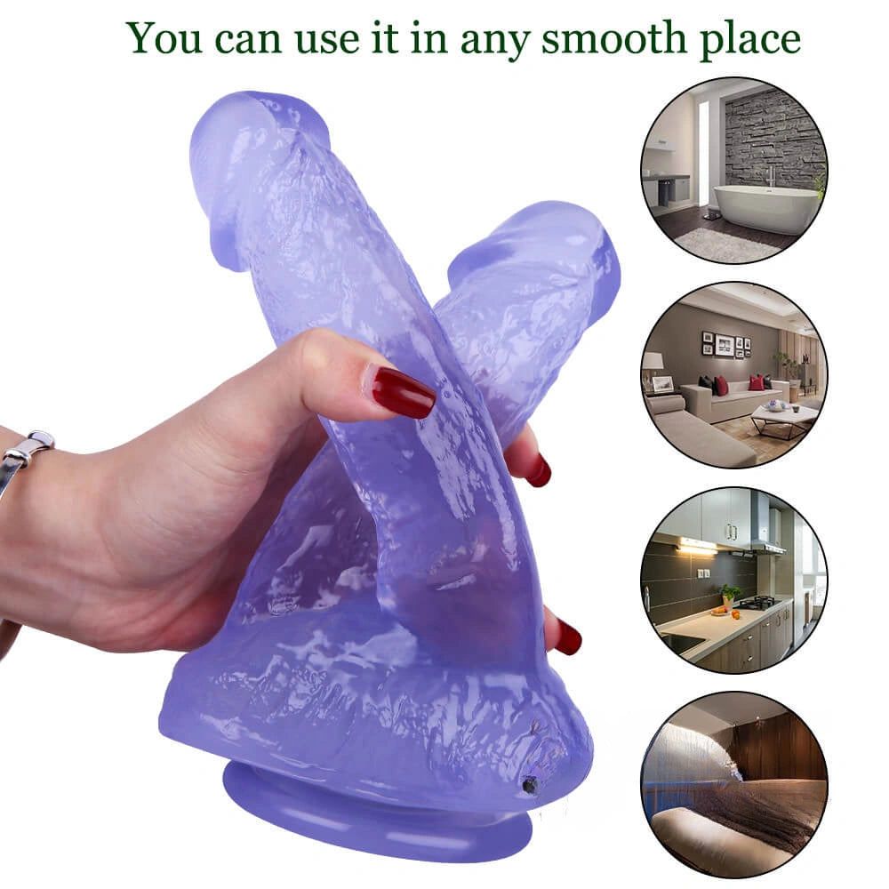 8.46in Real Looking Dual Heads Dildo For Anal Vaginal Sex