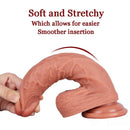 8.46in Real Penis Sex Toy Soft Dildo For G spot Stimulation