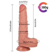 8.46in Real Penis Sex Toy Soft Dildo For G spot Stimulation