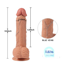 8.46in Real Skin Lifelike Waterproof Dildo With Vein For Adult Female