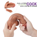 8.46in Real Skin Lifelike Waterproof Dildo With Vein For Adult Female