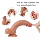 8.46in Real Skin Lifelike Waterproof Dildo With Vein For Adult Female