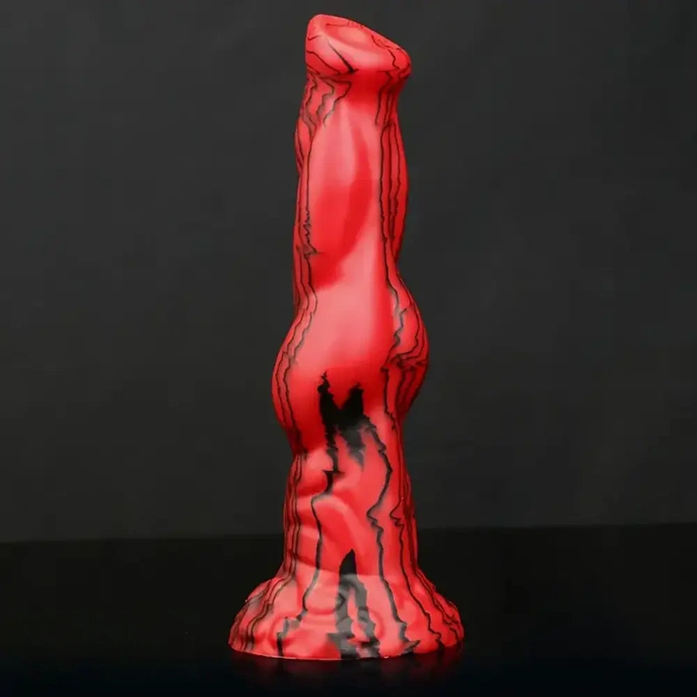 8.46in Realistic Animal Fantasy Monster Dog Knot Dildo Masturbator