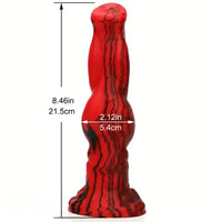 8.46in Realistic Animal Fantasy Monster Dog Knot Dildo Masturbator