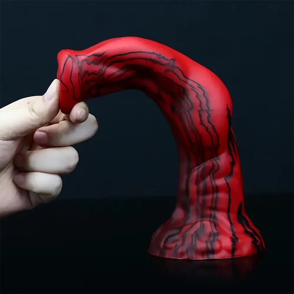 8.46in Realistic Animal Fantasy Monster Dog Knot Dildo Masturbator