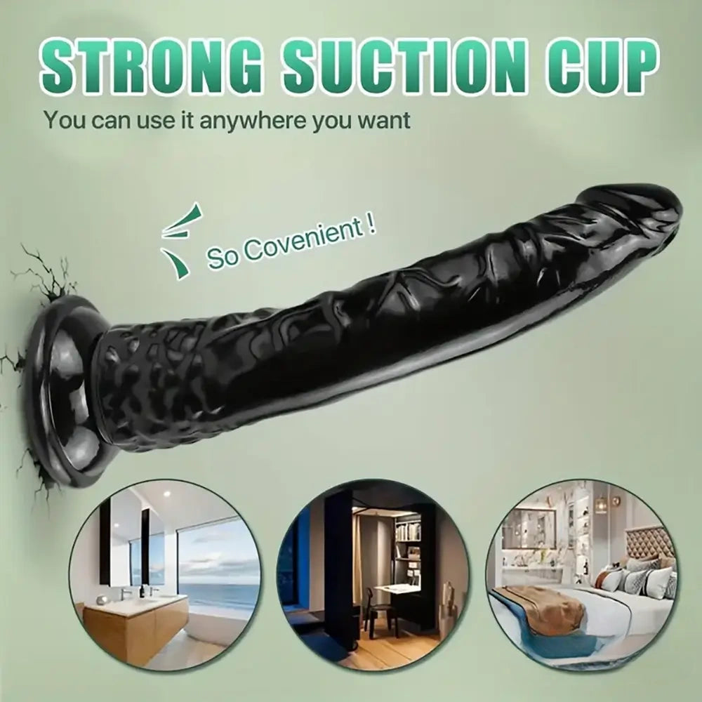 8.46in Realistic Big Black Lifelike Dildo For Men Ultimate Pleasure