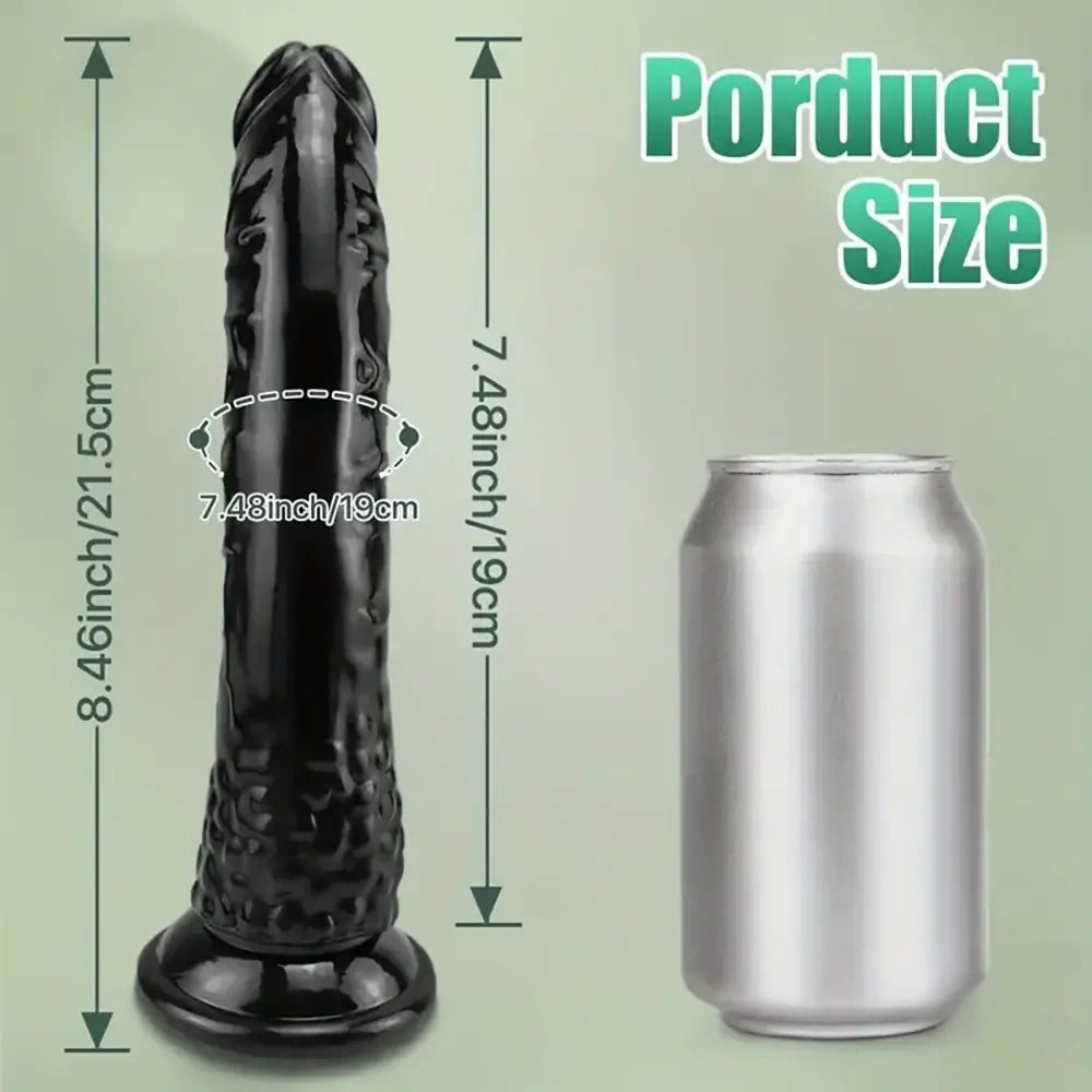 8.46in Realistic Big Black Lifelike Dildo For Men Ultimate Pleasure