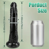 8.46in Realistic Big Black Lifelike Dildo For Men Ultimate Pleasure
