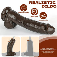 8.46in Realistic Big Dildo Skin Feeling Sex Toy For Women Men Couples