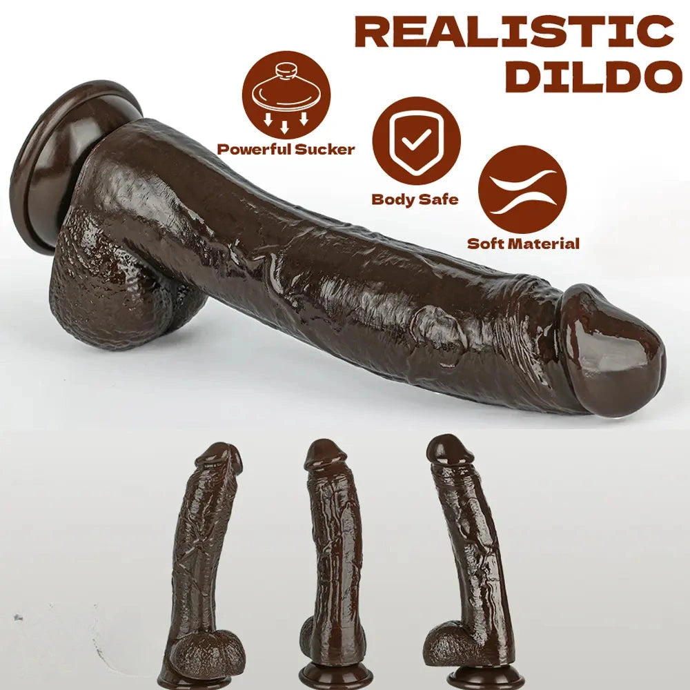 8.46in Realistic Big Dildo Skin Feeling Sex Toy For Women Men Couples