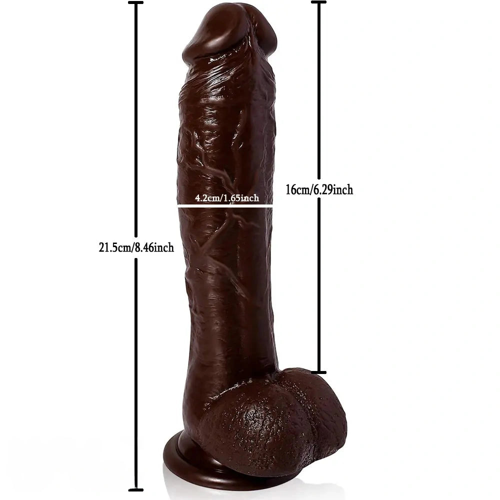 8.46in Realistic Big Dildo Skin Feeling Sex Toy For Women Men Couples