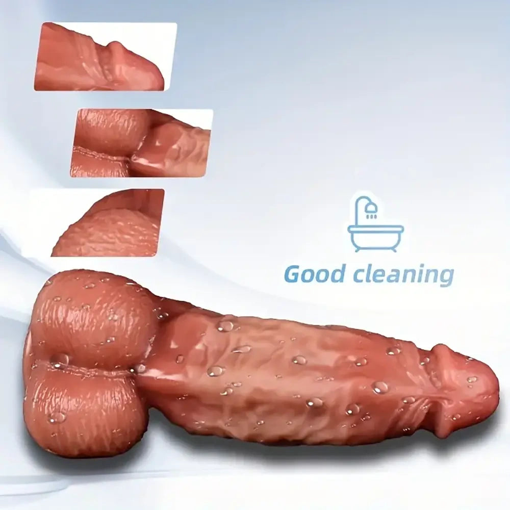 8.46in Realistic Big Soft Silicone Dildo For Women Couples Orgasm Sex Toy