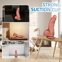 8.46in Realistic Big Soft Silicone Dildo For Women Couples Orgasm Sex Toy