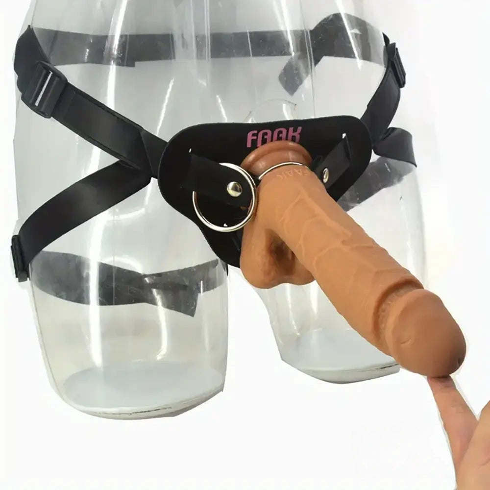 8.46in Realistic Large Silicone Soft Anal Double Layer Dildo For Adults
