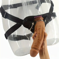8.46in Realistic Large Silicone Soft Anal Double Layer Dildo For Adults