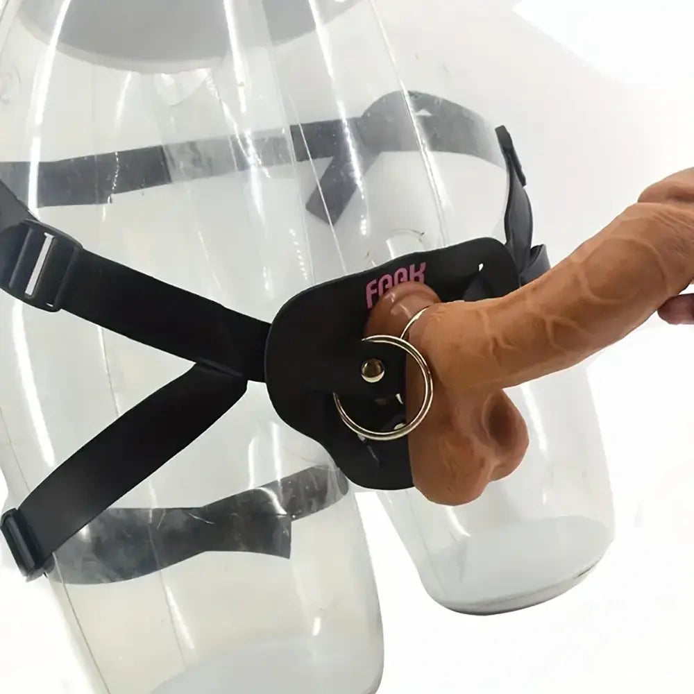 8.46in Realistic Large Silicone Soft Anal Double Layer Dildo For Adults