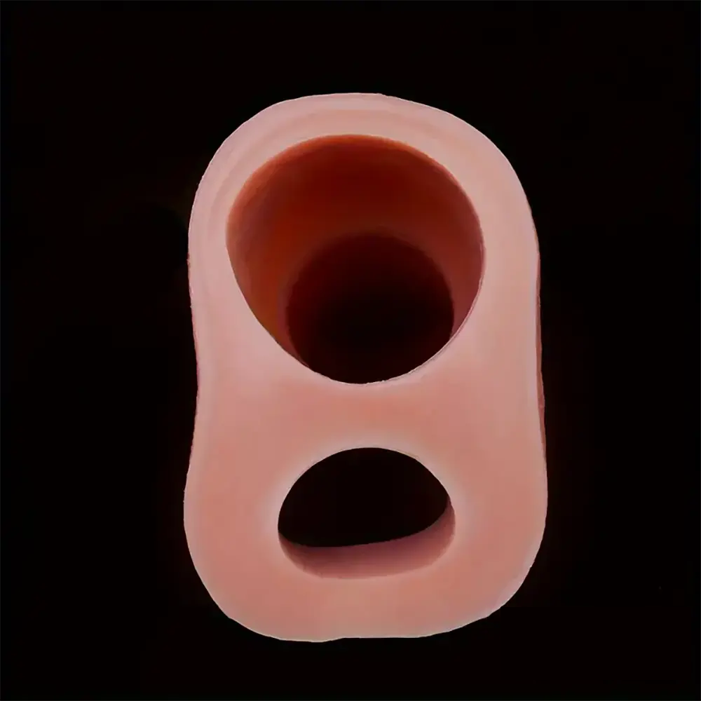 8.46in Realistic Large Silicone Soft Dildo Sleeve With Pearl Sex Toy