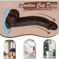8.46in Realistic Silicone Soft Big Dildo With Suction Cup Masturbator