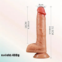 8.46in Realistic Silicone Soft Feeling Big Female G Spot Suction Cup Dildo
