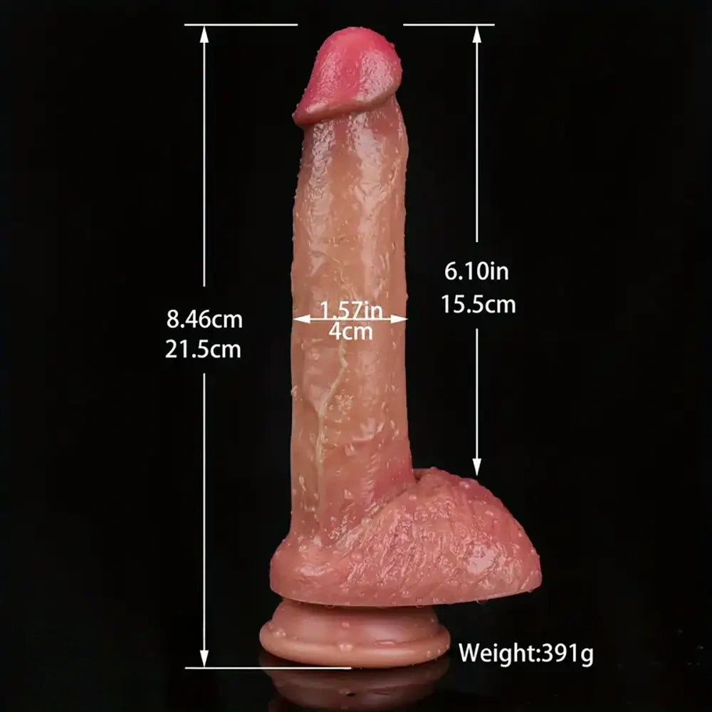 8.46in Realistic Soft Big Silicone Dildo Men Real Penis Masturbator